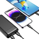 Dudao K18 Pro 20000 mAh Powerbank med USB-A og USB-C Svart