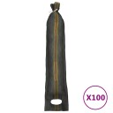 vidaXL Sandsekker 100 stk mørkegrønn 103x25 cm HDPE