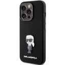 Karl Lagerfeld Ikonik Silikon Deksel for iPhone 15 Pro - Svart