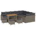  Hagesofa Set 13 pcs Grå polyrotting