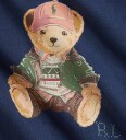 Ralph Lauren Baby Polo Bear Fleece Coverall   Navy   70 74