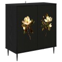 vidaXL Serviesskap BREMEN Svart eik 69 x 33 x 76 cm Konstruert tre