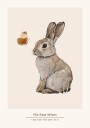 Baby Bunny And Butterfly Personalized Baby Girl Plakat Plakat / 50x70cm