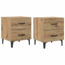  Sengeskap 2 pcs artisan eik 40 x 35 x 47.5 cm Konstruert tre
