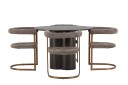 Venture Home Olivia Matgruppe 110 cm Rund med 4 Morning Stoler Brun