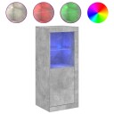 vidaXL Skjenk med LED-lys betonggrå 41x37x100 cm