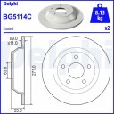 DELPHI BG5114C Bremseskive
