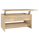 vidaXL Salongbord sonoma eik 80x50x40 cm konstruert tre
