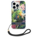 Guess Mobildeksel iBlå Blomsterrem for Apple iPhone 14 Pro 6,1"