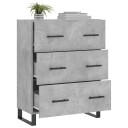 vidaXL Skjenk betonggrå 69,5x34x90 cm konstruert tre