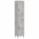 vidaXL Highboard betonggrå 34,5x34x180 cm konstruert tre 8720845498917