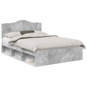  Sengestamme med hodegjerde Betong 140 x 200 cm Massiv furu
