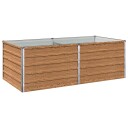 vidaXL Hevet Hagebed Treet Brown 160 x 80 x 55 cm kaldvalset stål