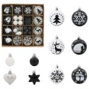  Julekule Sett 40 pcs Svart og Hvit
