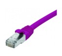 EXC Patch Cord RJ45 CAT.6 F/UTP Copper LSZH (Halogenfri) Snagless Purple 20m