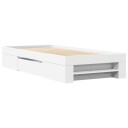  Sengeramme hvit 75x190 cm konstruert tre 8721102855313