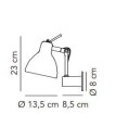 Rotaliana - Luxy W0 Vegglampe Alu/Blank Hvit