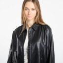 Calvin Klein Jeans Leather Moto Jacket   Black   XS