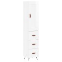 vidaXL Highboard høyglans hvit 34,5x34x180 cm konstruert tre 8720845495930