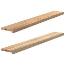  2 Stk Ubehandlet 140x20x2cm Heltre Eik