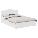  Seng med Oppbevaring med skuff Hvit 160 x 200 cm Konstruert tre