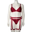 NORTIE Willow Rød Bralette-sett med Benstropper Rød Plus size