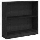  Bokhylle Svart eik 80 x 24 x 76 cm Konstruert tre