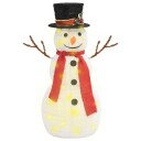 vidaXL Dekorativ snømannfigur med LED luksusstoff 60cm