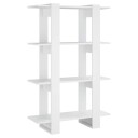 vidaXL Bokhylle/romdeler hvit 80x30x123,5 cm