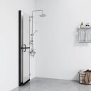 vidaXL Sammenleggbar dusjvegg med frostet ESG-glass 120x190 cm