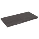 vidaXL Vegghylle m?rkegr? 120x60x6 cm behandlet heltre eik