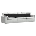  Sofaputer 2 pcs Svart 200 x 40 cm stoff