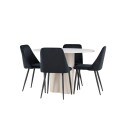 Olivia Spisegruppe 110 cm Rund med 4 Night stoler   Beige/Svart