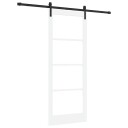 vidaXL Skyvedør med hardware sett 'ORKDAL'Hvit solid tre & glass