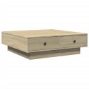  Salongbord sonoma eik 90x90x28 cm sponplate 848089