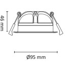 Unilamp Gyro Sort 8W 3000K ip44