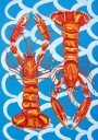 Langoustines On Blue Poster Plakat / 70x100cm