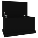 vidaXL Oppbevaringsboks svart 70x40x38 cm konstruert tre