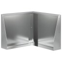 vidaXL Støttemur 50 x 50 x 30 cm Galvanisert stål Sølv