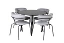 Venture Home Plaza Spisegruppe 100 cm Rund med 4 Arrow stoler Sort