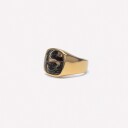 IX Studios Turtle Agate Signet Ring 22 kt. Gullbelagt sølv DMN0282GDTA50 - Unisex - 925 sterling silver