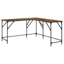  Skrivebord røkt eik 149x149x75 cm konstruert tre
