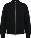 Filippa K Ribbed Wool Zip Cardigan   BLACK   XS