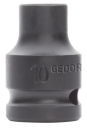Gedore R63001906, Kraftpipe, Svart, 1/2", Metrisk/Imperisk, 12.5 Mm, 1/2"