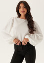 BUBBLEROOM Puff Long Sleeve Blouse Offwhite 3XL