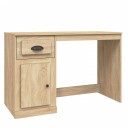 vidaXL Skrivebord med skuff sonoma eik 115x50x75 cm konstruert tre