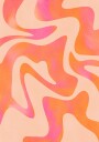 Groovy Pink Orange Swirls Plakat / 40x50