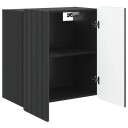 vidaXL Vegghengt skap Svart 59 x 31 x 64 cm Konstruert tre