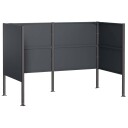 vidaXL Skjerm for søppeldunk 167 x 85 x 113 cm Stål Antrasitt