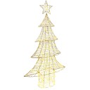  Juletre med 160 LED Varmhvit 150 cm PET